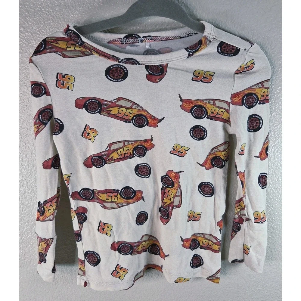 Posh Peanut Disney‎ Cars Lightning McQueen Pajama Set 18-24M Bamboo